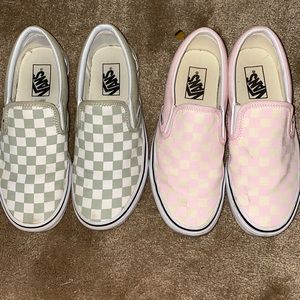 Checkered slip on Vans bundle